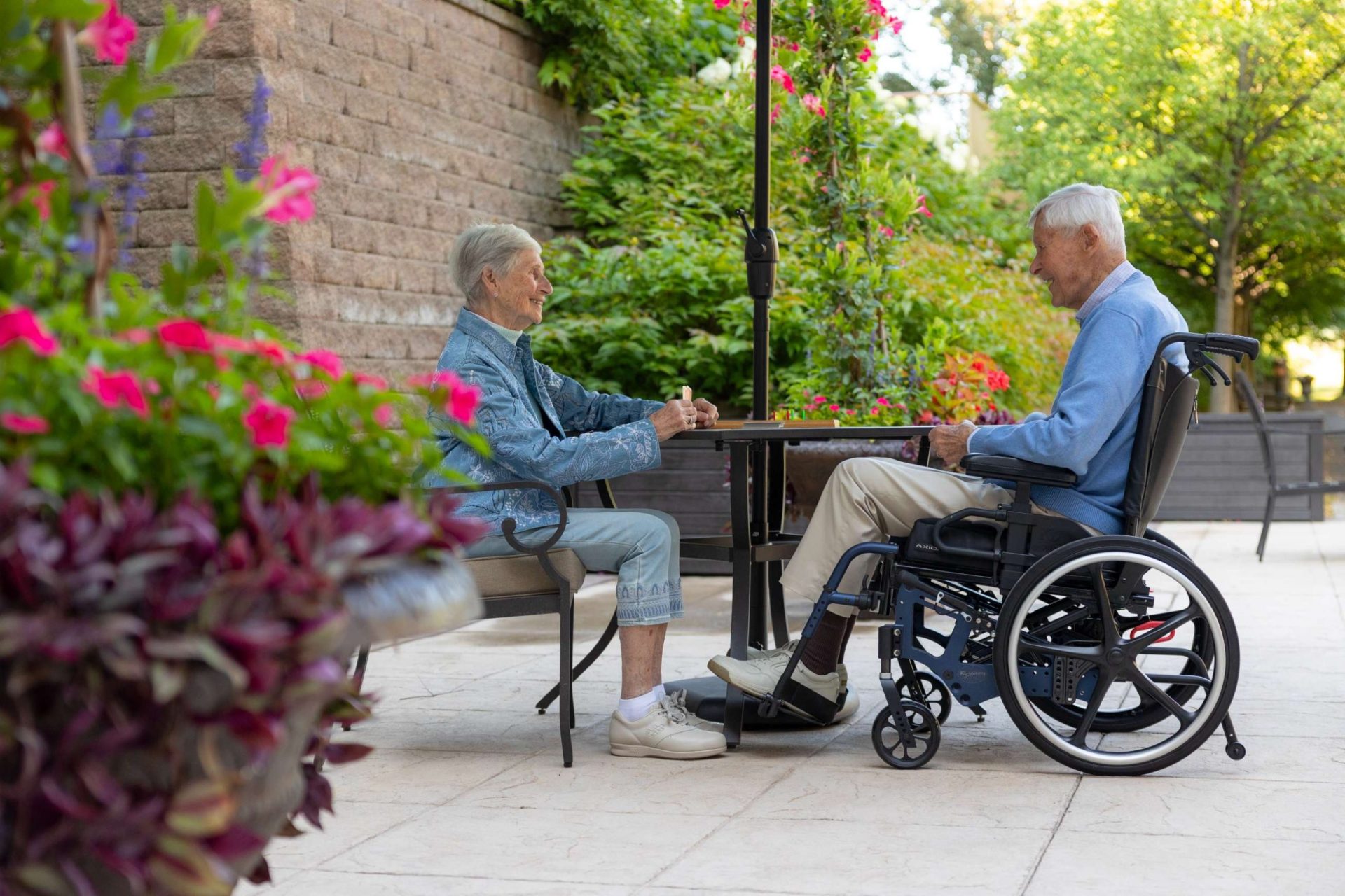 Couple outdoor table